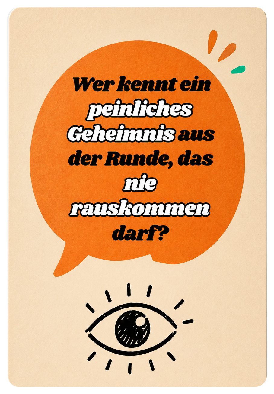 Orange 3,2,ZEIG! Fragekarte