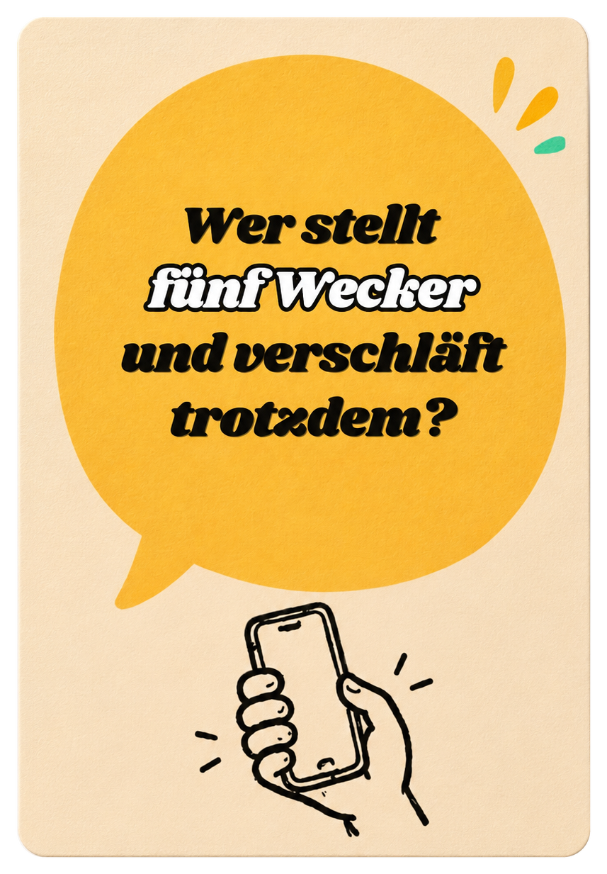 Gelbe 3,2,ZEIG! Fragekarte